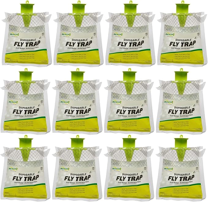 RESCUE! Outdoor Disposable Fly Trap – Hanging Fly Catcher