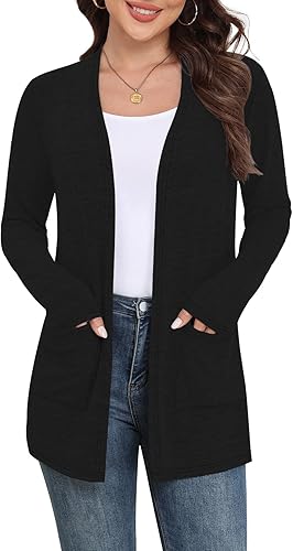 Yincro Womens Lightweight Cardigan Long Sleeve